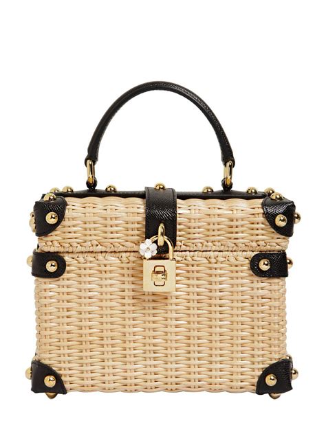 dolce gabbana wicker bag 2013|Dolce&Gabbana Dolce Box Painted Wicker Bag .